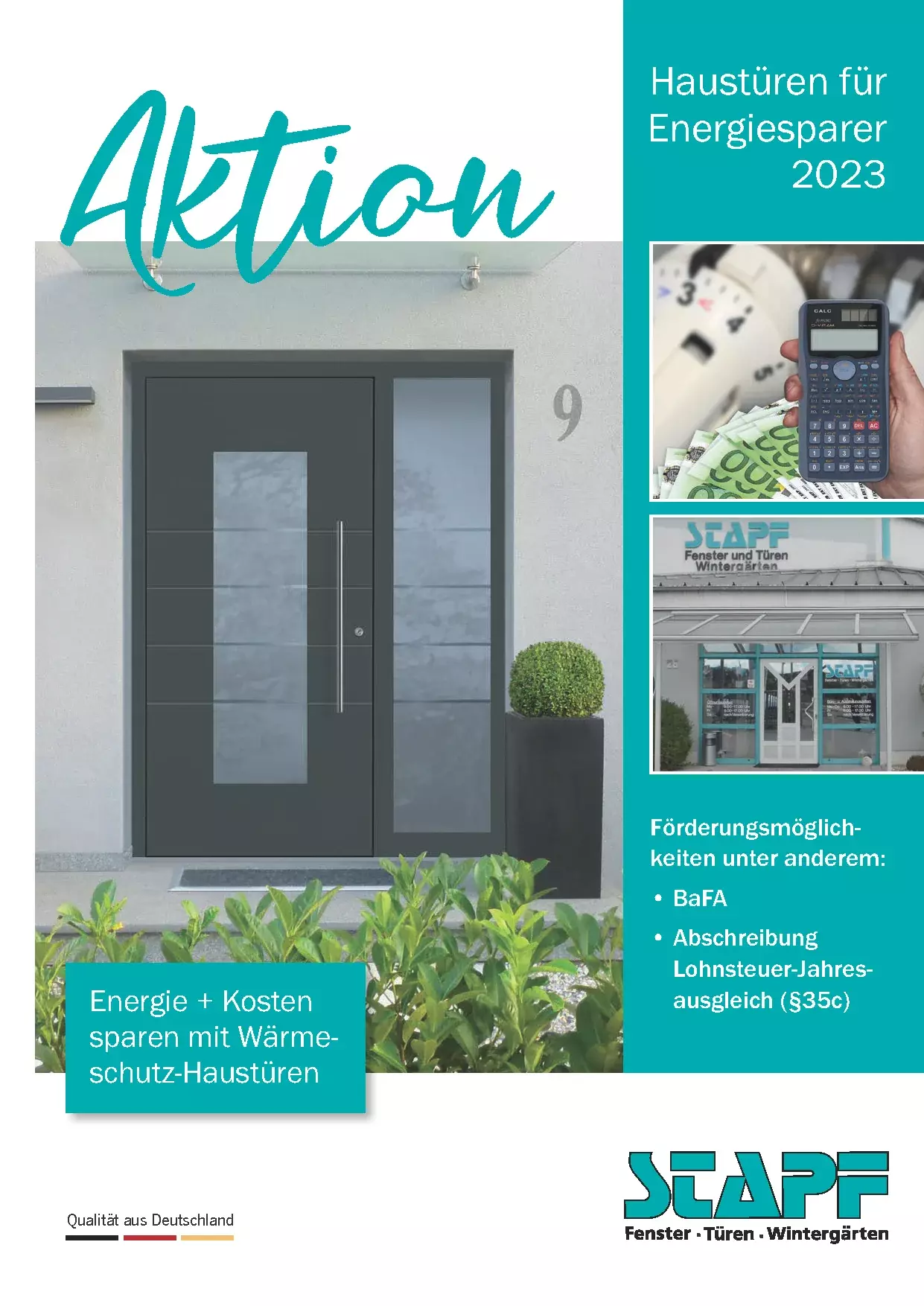 Haustüren für Energiesparer 2023 bei Stapf Fenster und Türen GmbH in Bamberg Hallstadt