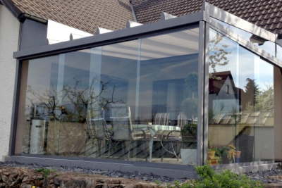 Ganzglas-Kalthaus in braun von STAPF Fenster und Türen GmbH